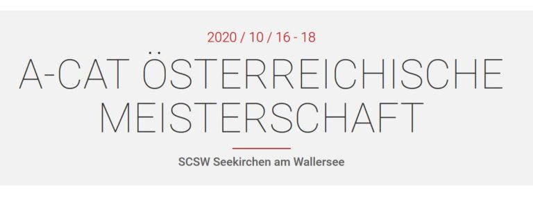 Österreichische Meisterschaft am Wallersee 16.-18.Okt.